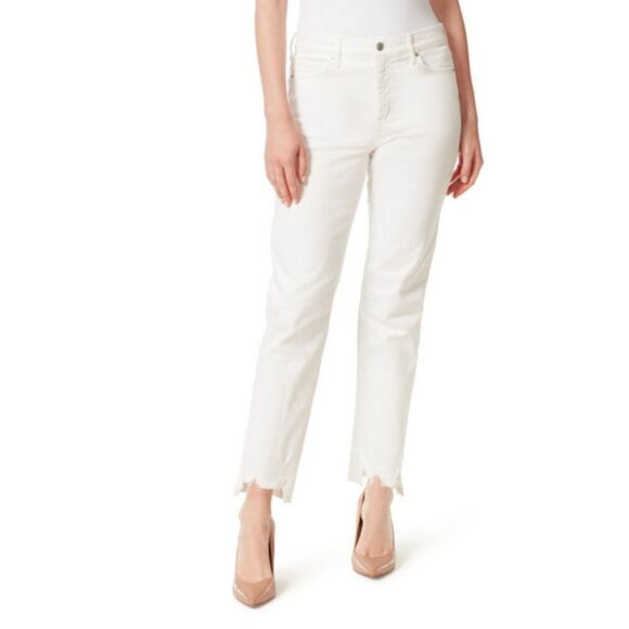 Jessica Simpson Spotlight High Rise Straight Jeans in White - Picture 1 of 15